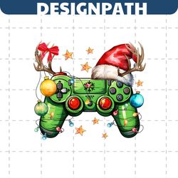 Retro Christmas Game Controller PNG Sublimation Design