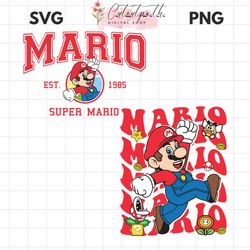 Funny Super Mario Est 1985 SVG