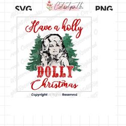 Have A Holly Dolly Christmas Png, Holly Jolly Vibes Png, Retro Christmas Png, Cowgirl