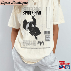 90S Vintage Black Suit Spidey Comfort Colors T-Shirt Retro Superhero Shirt Comic Book Hoodie Unisex