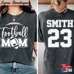 Football Mom Shirt Unisex Custom Name Number Sweatshirt Hoodie
