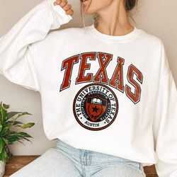 Vintage Ncaa Texas Football T Shirt, Texas Football Shirt, Texas-Longhorns Mascot Sweatshirt