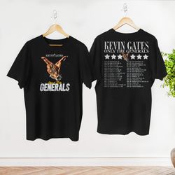 2023 Only The Generals Tour Kevin Gates T-Shirt, Kevin Gates Merch, Rapper Kevin Gates Shirt