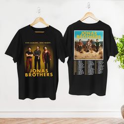 2023 Tour Jonas Brothers Band Shirt, Five Albums One Night Concert Shirt, Jonas Brothers Fan Gift Shirt