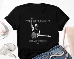 2024 John Mellencamp Tour Graphic Shirt, Live And In Person Tour 2024 Shirt, John Mellencamp 90s Vintage Tee