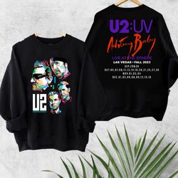 Graphic U2 Band Sweatshirt, U2 Band Achtung Baby Live At Sphere Shirt, Classic Rock U2 Hoodie