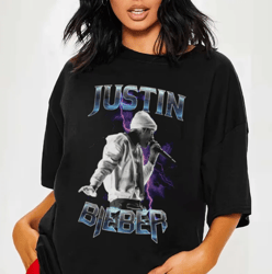 Vintage Bieber Style shirt, Justin Shirt Hip Hop 90s Retro Vintage Graphic Tee Rap, Music Tour 2024, Gift for her