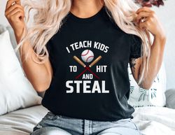 Baseball Shirt, Teach Kids To Hit T-Shirt, Funny Sports Tee