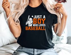 baseball shirt, a boy who loves baseball t-shirt, cute cartoon baseball graphic tee