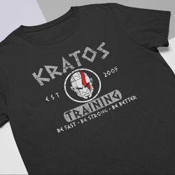 Kratos Training God of The Gym Spartan Gamer T-Shirt, Gift for Him, Unisex T-Shirt
