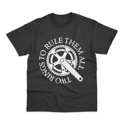 Lord Of The Chainrings 2 Rings To Ride Them All Cycling T-Shirt, Gift for Him, Unisex T-Shirt