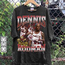 vintage 90s graphic style dennis rodman t-shirt, dennis rodman shirt, retro american basketball tee-52