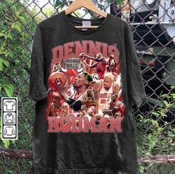 vintage 90s graphic style dennis rodman t-shirt, dennis rodman vintage tee, retro american basketball tee-53