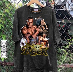 Vintage 90s Graphic Style Dwayne Johnson T-shirt, The Rock Shirt, American Professional Wrestler Tee-65