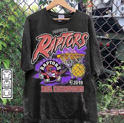 vintage 90s graphic style toronto raptors t-shirt, 2019 nba champions vintage tee, retro basketball tee-216