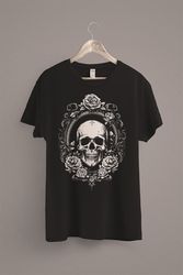 Romantic Goth Floral Skull T-Shirt Soft Mall Goth Cottagec