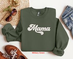 Embroidered Mama Shirt, Mama Sweatshirt, Embroidered Gift Fo