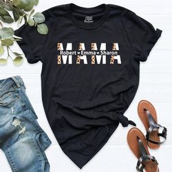 Custom Mama With Kids Name Shirt, Our 1st Mothers Day Shirt