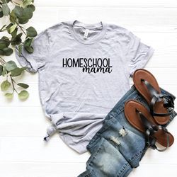 Homeschool Mama Shirt for Women Home School Planner Tee Mom