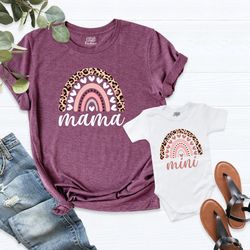 mama and mini shirts, mom and baby outfit, rainbow mama mini