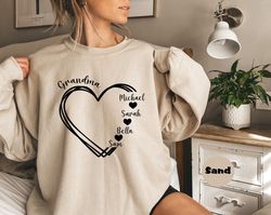 Custom Grammy Hoodie With Grandkids Names, Personalized Grand