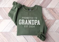 Promoted to Grandpa Sweatshirt,Personalized Grandpa Sweatshi