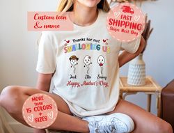 Funny Mothers Day Custom Names Shirt Gift For Mom, Thanks Fo