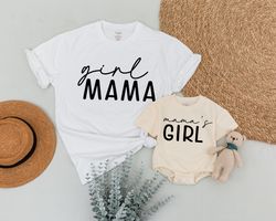 girl mama and mamas girl shirts, retro mama and girl, mom and baby mama