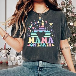 Happiest Mama On Earth Shirt, Matching Mouse Ears Shirts, Colorful Fam