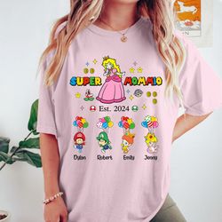 Personalization Super Mommio Mario Shirts, Custom Super Mario Shirt