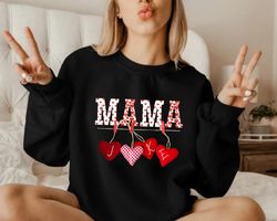 Custom Mama Sweatshirt With Kid Name, Personalized Mom Sweatshirt, Min