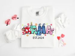 Custom Mama Est Shirt, Disney Mama T-Shirt, Mothers Day Gift, Stitch And Lilo