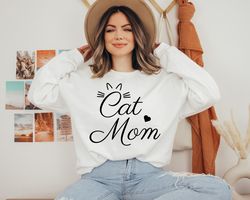 Cat Mom Sweatshirt, Cat Mama Sweatshirt, Funny Womens Cat Lover Sweatshirt