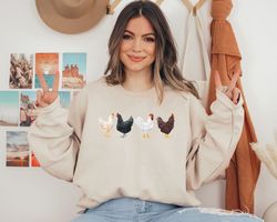 Chicken Sweatshirt, Animal Lover Gift, Chicken Lover, Animal Sweatshir