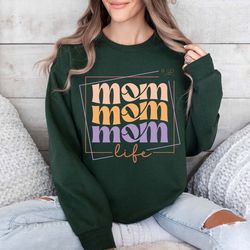 Mom Life Sweatshirt, Retro Mom Sweater, Mother Life Shirt, Mothers Da