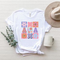 Floral Mama Shirt, Mom Daisy T-Shirt, Flowers Mom Tee, Cute Mama Gift