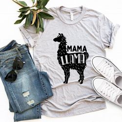 Mama Llama Shirt, Cute Llama Shirt, Funny Llama Shirt, Cute Farm Shirt