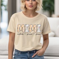 Personalized Mimi Shirt For Mothers Day Gifts, Floral Mimi T-Shirt, M
