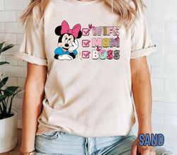 Mama Minnie Mouse T-shirt, Disney Wife Mom Boss Shirt, Minnie Mom Tee,