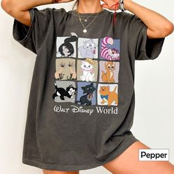 Retro Disney Cats Comfort Colors Shirt, Cat Lovers Shirt, Disneyland S