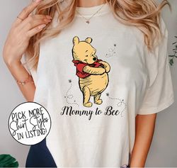 Mommy To Bee Shirt, Pregnancy Reveal Shirt, Pooh Mommy Shirt, Cute Mom Shirt, Gift for Mom, New Mom Gift, Baby Shower