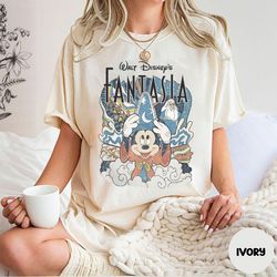 Comfort Color Vintage Mickey Fantasia Sorcerer Shirt, Mickey Wizard Sh