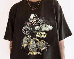 Retro Star Wars Episode I Darth Vader Luke Han Solo Comfort Colors Shi