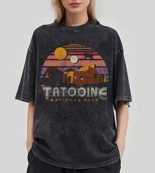 Retro Sunset Tatooine National Park Comfort Colors Shirt, Star Wars Wa
