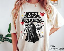 Darth Vader Stormtrooper Best Grandpa Ever Comfort Colors Shirt, Disney Star Wars Fathers Day T-shirt, Gift For Dad