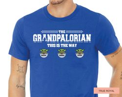custom grandpalorian shirt, with grandkids name, personalized gift for grandpa from grandchildren