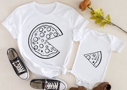 pizza and slice, dad and son matching shirt, dad and baby gift, dad and me shirt, pizza shirts gift, fathers day shirt