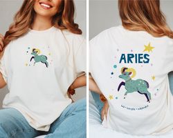 Aries Zodiac Comfort Colors Shirt, Astrology Birth Sign Tee, Comfy Shirt, Horoscope Shirt, Birthday Gift, Bday Tee