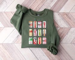 Diet Coke Sweatshirt, Christmas Diet Coke Sampler, Gift for Diet Coke Lover, Diet Coke bottles, Trendy Funny Sweatshirt