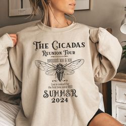 Cicada Concert Tour 2024 SweatShirt, Year Of Cicada Crewneck, Insect Bug Top Nature Unisex, Relaxed Adult Clothing Cool